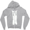 disheveled tuxedo Zipper Hoodie