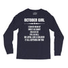 Super October Girl Long Sleeve Shirts