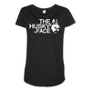 husky face Maternity Scoop Neck T-shirt