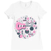 pop heart Ladies Fitted T-Shirt