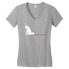 unicorn scooting on the floor Women's V-Neck T-Shirt