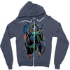 polygonal owl Zipper Hoodie