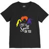 spell on you white letter V-Neck Tee
