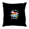 a turtle made it to the water Throw Pillow
