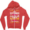 i am a September women Zipper Hoodie