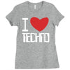 i love techno Ladies Fitted T-Shirt