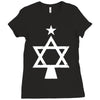chrismukkah tree christmas Ladies Fitted T-Shirt