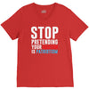 stop pretending your racism is patriotism V-Neck Tee