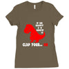 funny dino Ladies Fitted T-Shirt