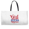 god bless america Weekender Totes