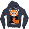 red fox 3 Zipper Hoodie