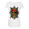 pirate bones skull Maternity Scoop Neck T-shirt