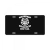 my cat listen to metal License Plate