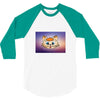 Orange cat 3/4 Sleeve Shirt