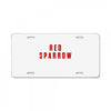 Red Sparrow License Plate