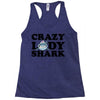 crazy lady shark Racerback Tank