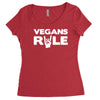 vegans rule Women's Triblend Scoop T-shirt