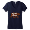 mama love bear Women's V-Neck T-Shirt