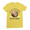 pluto the planet never forget Ladies Fitted T-Shirt