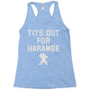 tits out for harambe Racerback Tank