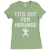tits out for harambe Ladies Fitted T-Shirt
