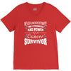never underestimate the strength and power of a cancer survivor V-Neck Tee