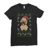 ugly sweater dog Ladies Fitted T-Shirt