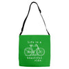 life is a beautiful ride Adjustable Strap Totes