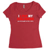 i love my girlfriend Women's Triblend Scoop T-shirt