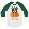 haloween french bulldog 3/4 Sleeve Shirt