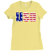 american freedom flag Ladies Fitted T-Shirt
