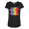Goku Rainbow T-Shirt Maternity Scoop Neck T-shirt