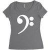 bass cleff funny Women's Triblend Scoop T-shirt