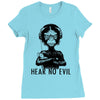 hear no evil Ladies Fitted T-Shirt