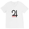 moment red V-Neck Tee