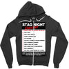 funny stag night checklist, ideal gift, christmas present Zipper Hoodie