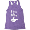 he's mine she's mine Racerback Tank