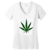 don't panic it's organic   marijuana Women's V-Neck T-Shirt