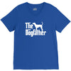 the dogfather bluetick coonhound white V-Neck Tee
