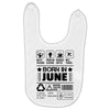 Born In June Baby Bibs