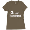 go away, i'm introverting Ladies Fitted T-Shirt