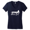 super corsair race 57 reno air racer decal f4u f2g air racing Women's V-Neck T-Shirt