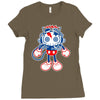 skull bolt Ladies Fitted T-Shirt