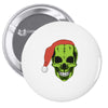 santa clous skeleton Pin-back button