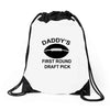 first round   draft pick Drawstring Bags