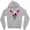 mangle head Zipper Hoodie
