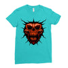 evil face Ladies Fitted T-Shirt