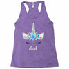 birthday unicorn family series dad Racerback Tank