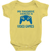 my favorite exercise is video games Baby Bodysuit