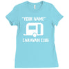 personalised your name caravan club funny gift Ladies Fitted T-Shirt